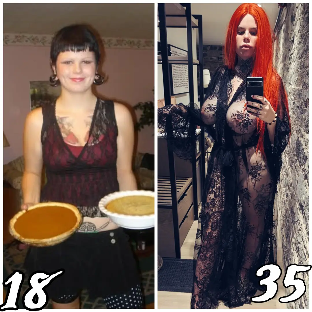18 vs 35: From natural girl to a delicious bimbo doll with inflated tits and juicy lips
