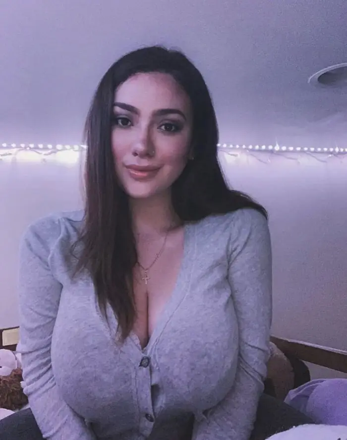 Contained Brunette: Big, Bouncey, and Ready