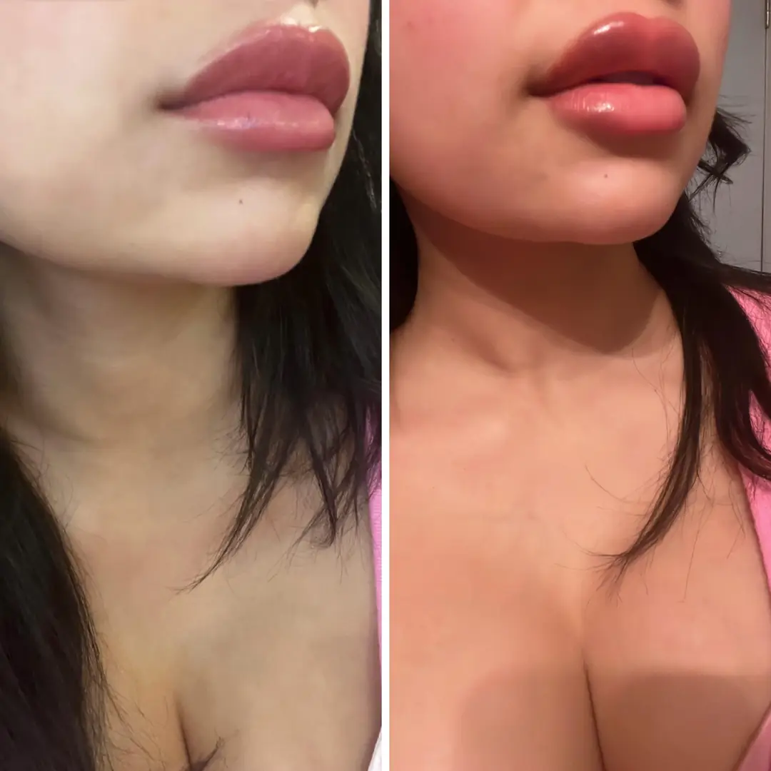 Freshly filled and back for more: My juicy lips are the perfect soft cock pillows you’ve been craving