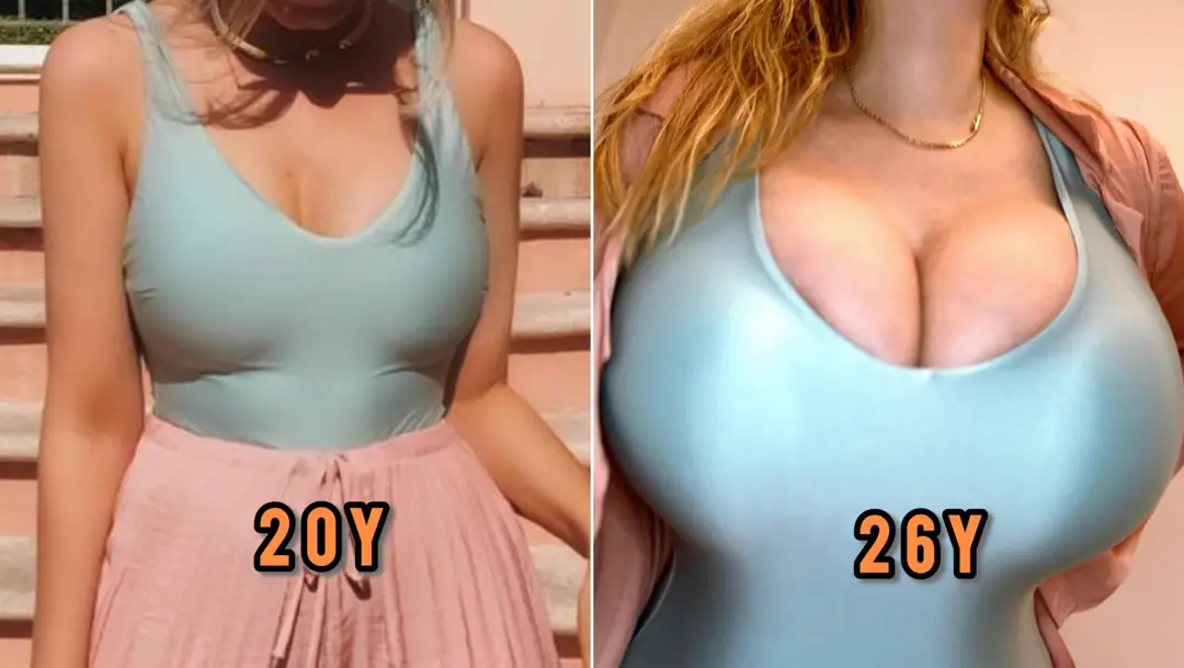 From D’s to G’s: My huge swollen tits are ready to pop out of this tiny swimsuit