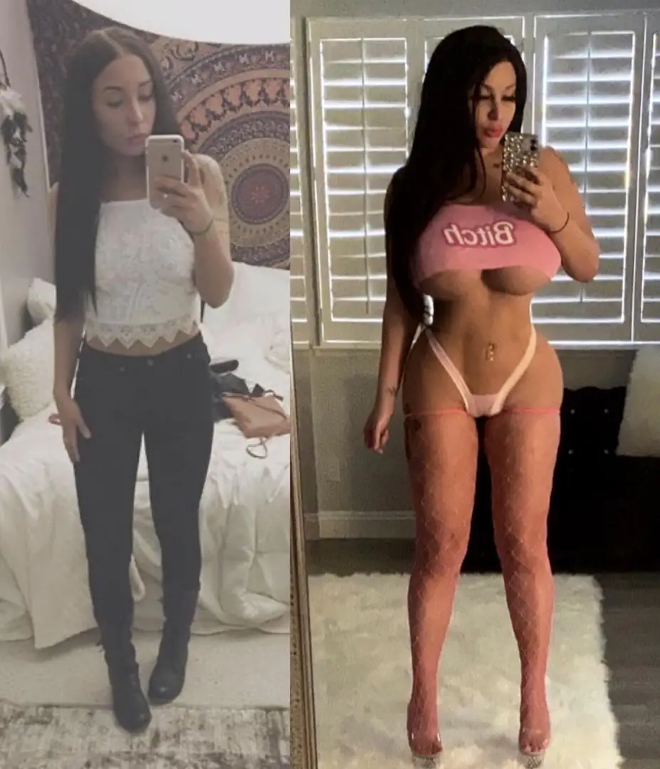 My extreme plastic bimbo transformation into a perfect hourglass fantasy doll