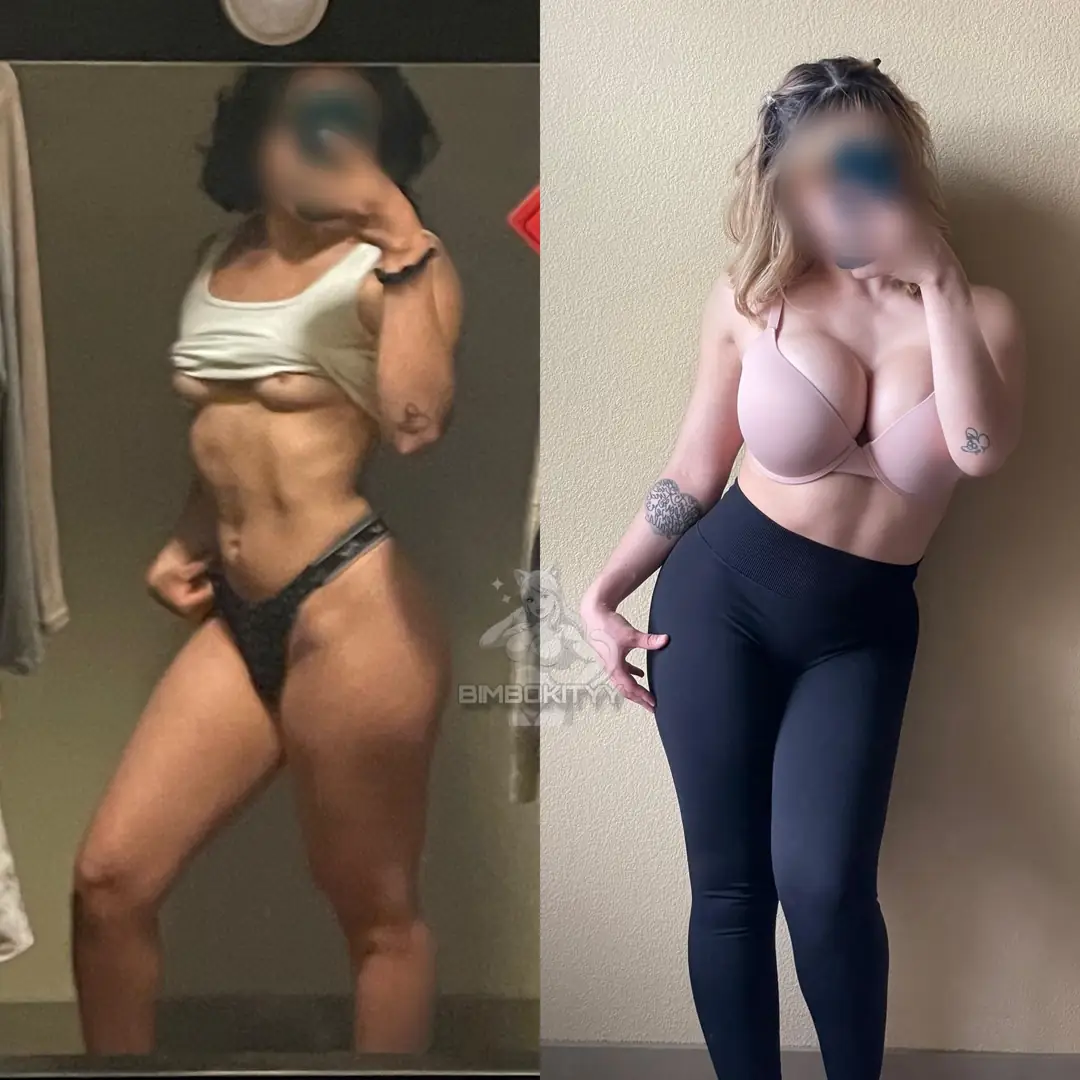 Petite Muscle Mommy Bimbo Tit Upgrade: Breedable and Better in Tiny Straps