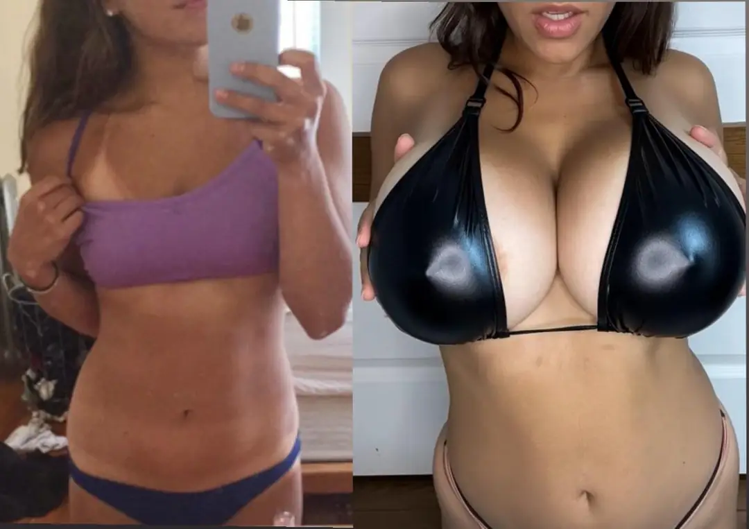 Platinum blonde hair bigger lips and heavy tits for the ultimate bimbo transformation