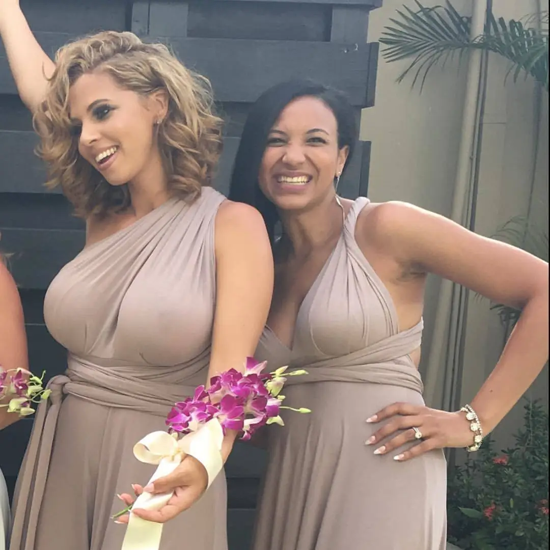 The busty knockout that left the groom ecstatic and the bride fuming