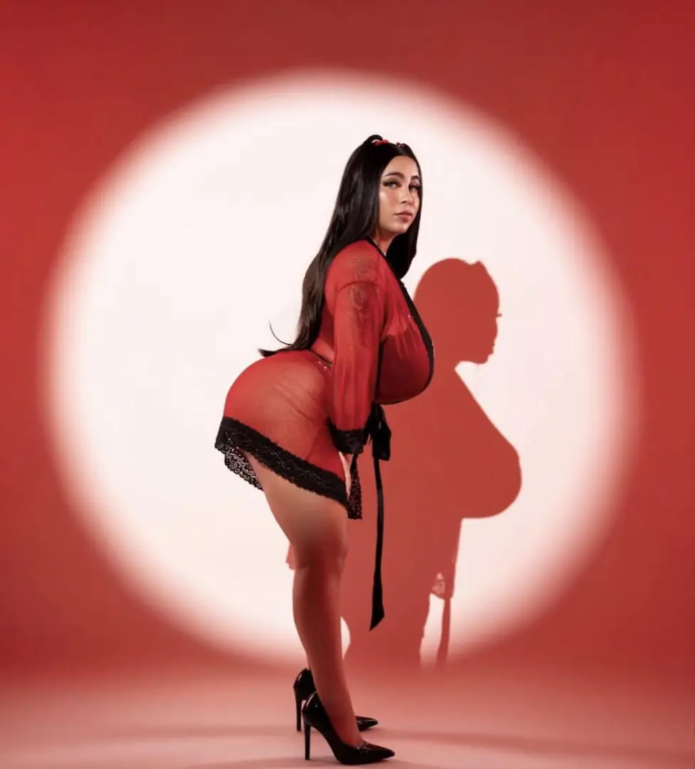 Thicc Latina Sweater Stretchers Pushing This Tight Fit To The Absolute Limit